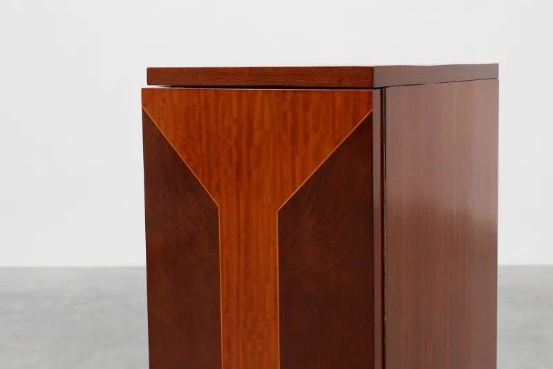 Best Pamono Art Deco Cabinet with Veneer Wood Inlay, France, 1920s