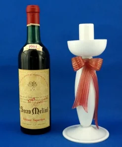 Best Pamono Art Deco Candelabra in Opaline Murano Glass with Bow by Napoleone Martinuzzi, Italy, 1930s