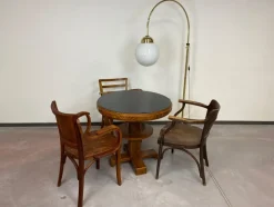New Pamono Art Deco Card Table with Black Glass Top, 1930s
