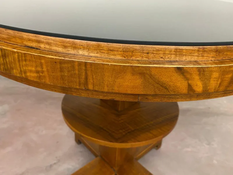 New Pamono Art Deco Card Table with Black Glass Top, 1930s