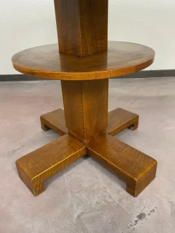 New Pamono Art Deco Card Table with Black Glass Top, 1930s