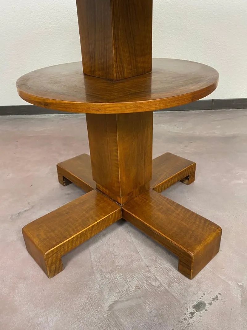 New Pamono Art Deco Card Table with Black Glass Top, 1930s