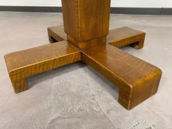 New Pamono Art Deco Card Table with Black Glass Top, 1930s