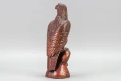 Hot Pamono Art Deco Carved Wooden Eagle Sculpture with Glass Eyes, 1960s