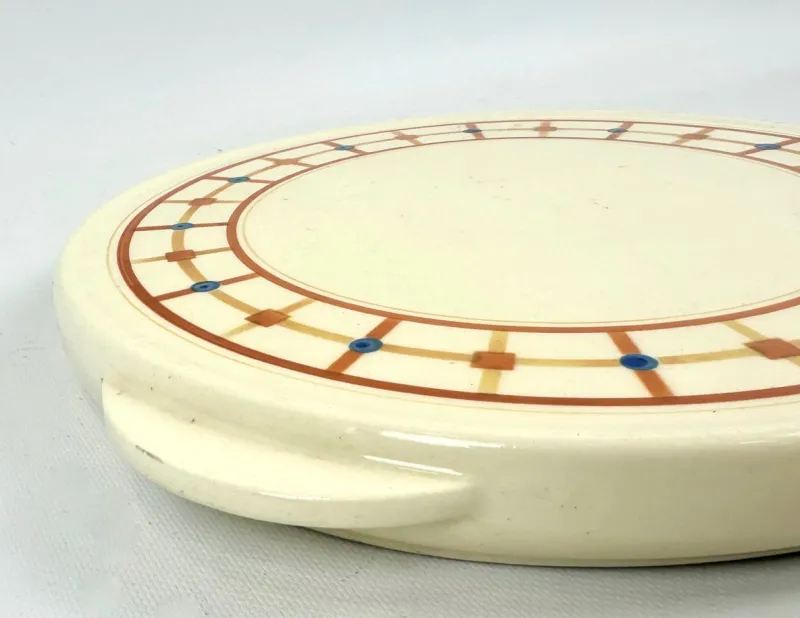 Pamono Art Deco Ceramic Cake Plate from VVB Elsterwerda, 1940s> Serving Dishes