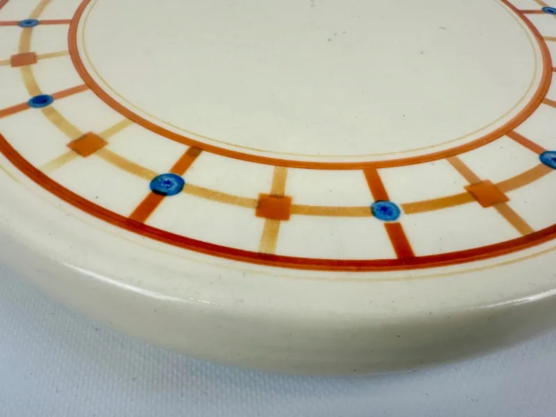 Pamono Art Deco Ceramic Cake Plate from VVB Elsterwerda, 1940s> Serving Dishes