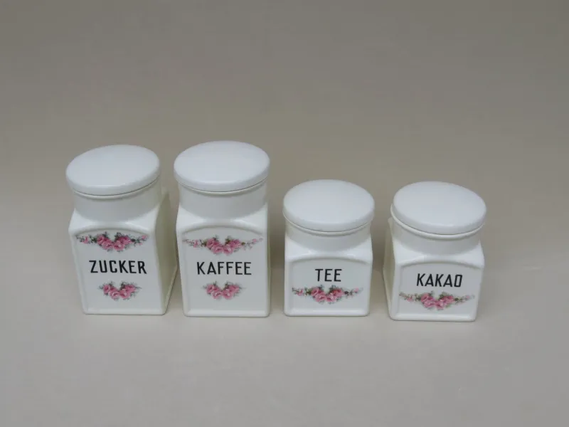 Outlet Pamono Art Deco Ceramic Jars from Max Roesler, Set of 4