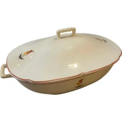 Pamono Art Deco Ceramic Soup Tureen by Gio Ponti for S.C. Richard, 1935s><noscript><img width=