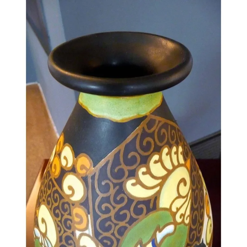 Pamono Art Deco Ceramic Vase from Boch Frères Keramis, 1926> Vases
