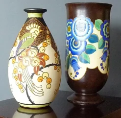 Pamono Art Deco Ceramic Vase from Boch Frères Keramis, 1926><noscript><img width=