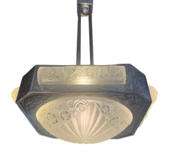 Pamono Art Deco Chandelier by Degué, 1930><noscript><img width=
