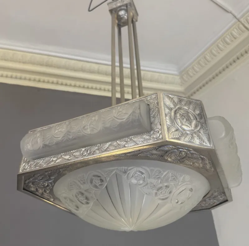 Pamono Art Deco Chandelier by Degué, 1930> Ceiling Lights
