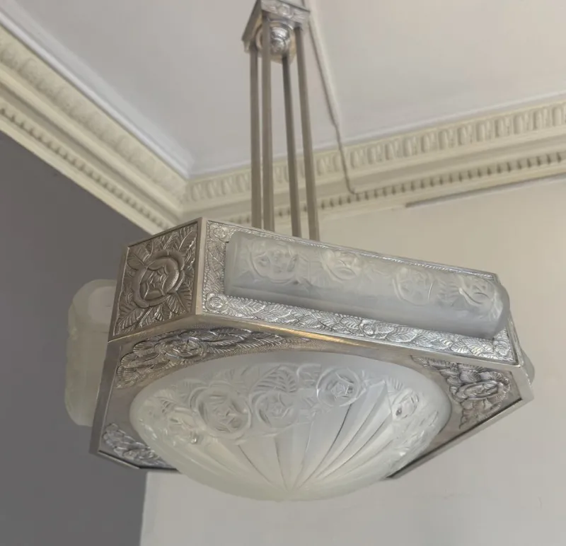 Pamono Art Deco Chandelier by Degué, 1930> Ceiling Lights