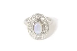 Pamono Art Deco Cluster Opal Ring> Rings