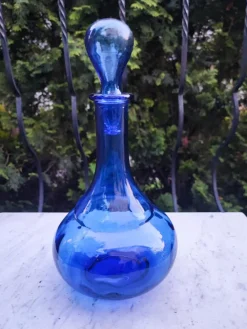Outlet Pamono Art Deco Cobalt Blue Glass Carafe, 1940s