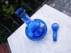 Outlet Pamono Art Deco Cobalt Blue Glass Carafe, 1940s