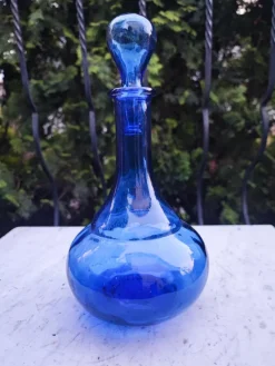Outlet Pamono Art Deco Cobalt Blue Glass Carafe, 1940s