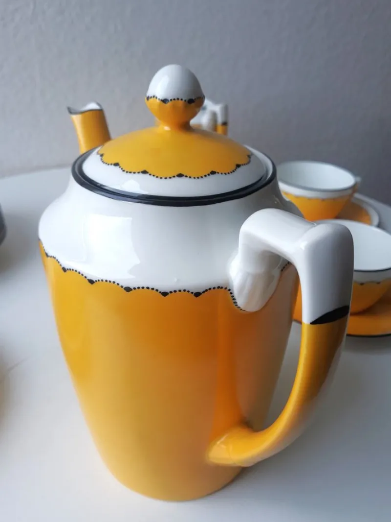 Pamono Art Deco Coffee Service in Porcelain from Suisse Langenthal, Switzerland, 1930s, Set of 22> Coffee & Tea Service