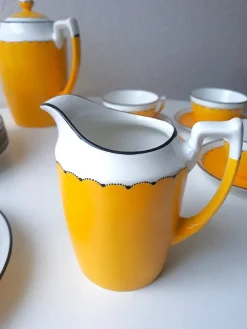 Pamono Art Deco Coffee Service in Porcelain from Suisse Langenthal, Switzerland, 1930s, Set of 22><noscript><img width=