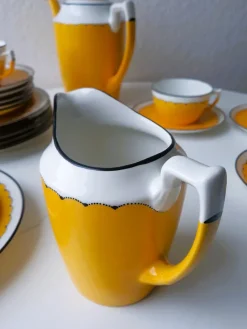 Pamono Art Deco Coffee Service in Porcelain from Suisse Langenthal, Switzerland, 1930s, Set of 22><noscript><img width=