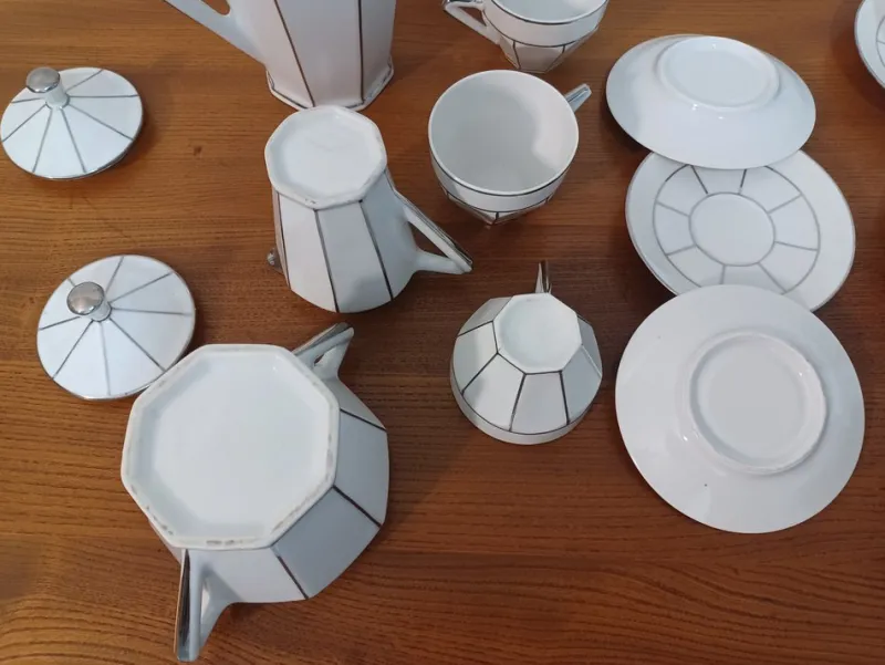 Hot Pamono Art Deco Coffee Service, 1930s, Set of 9