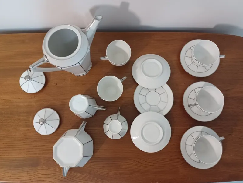 Hot Pamono Art Deco Coffee Service, 1930s, Set of 9