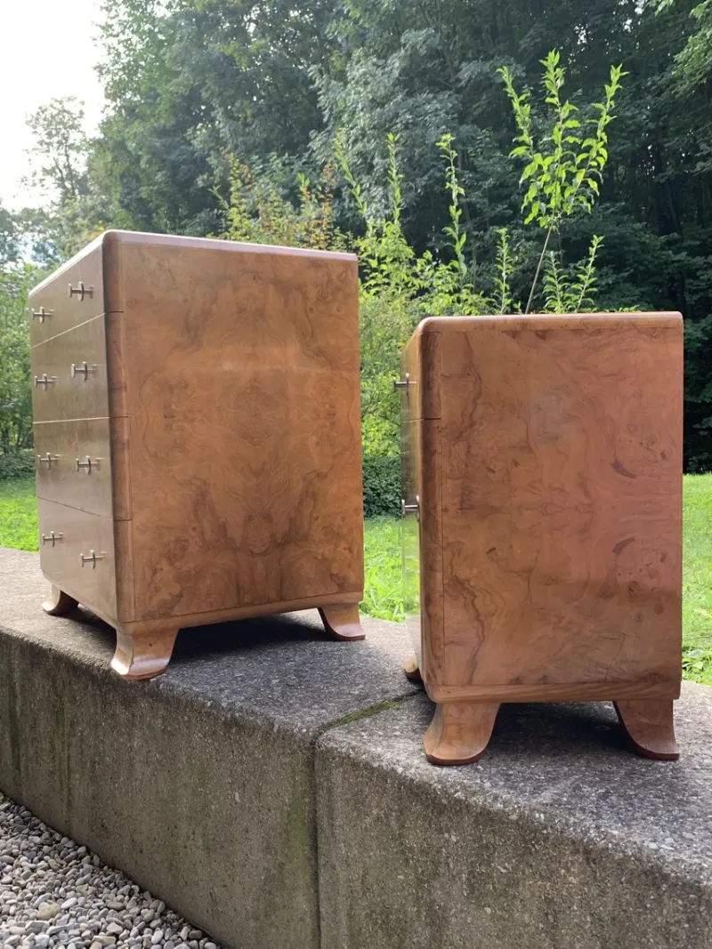 Pamono Art Deco Commode Set, 1940, Set of 3> Dressers, Commodes & Chests