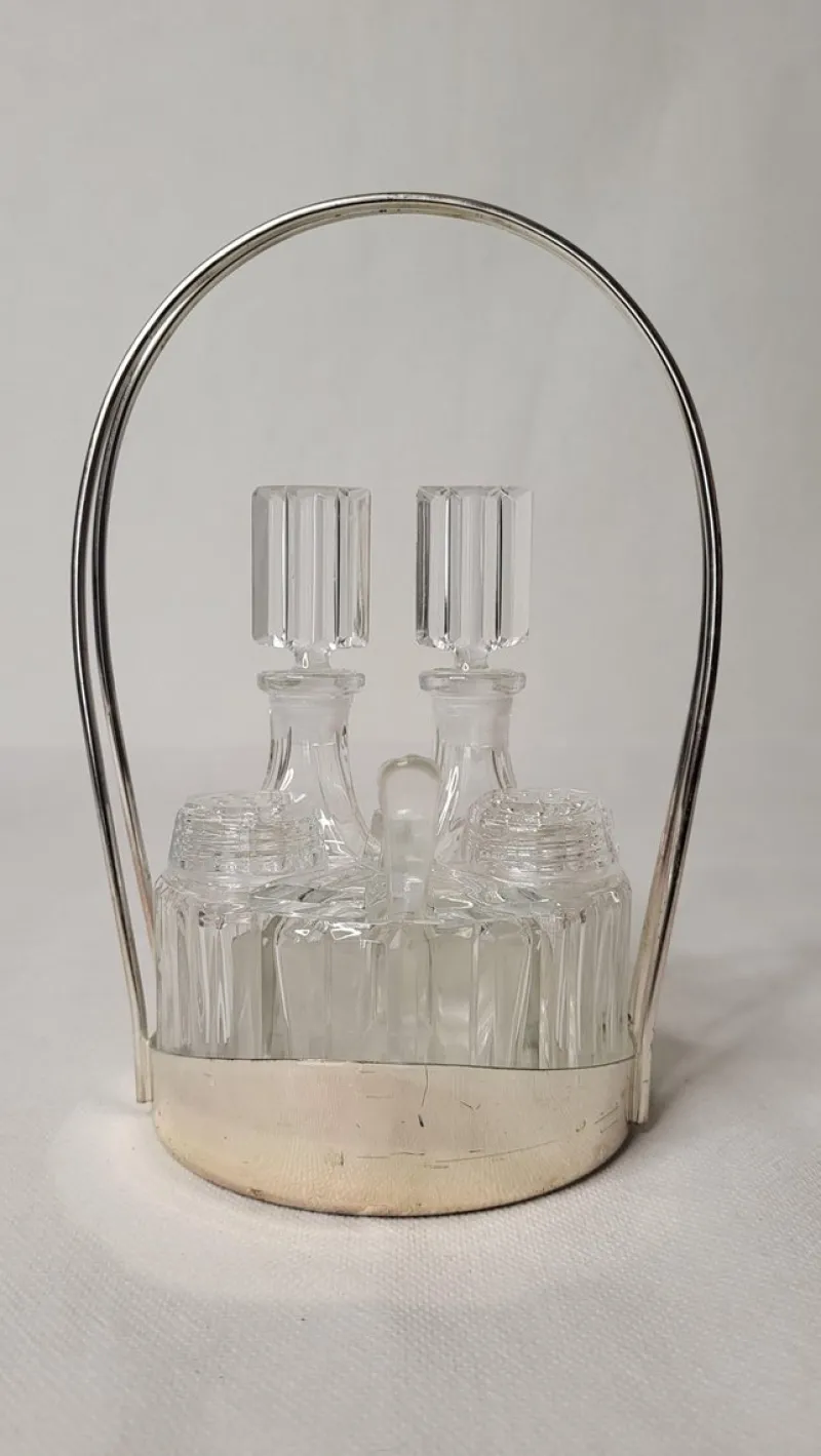 Pamono Art Deco Condiment Server, Set of 6