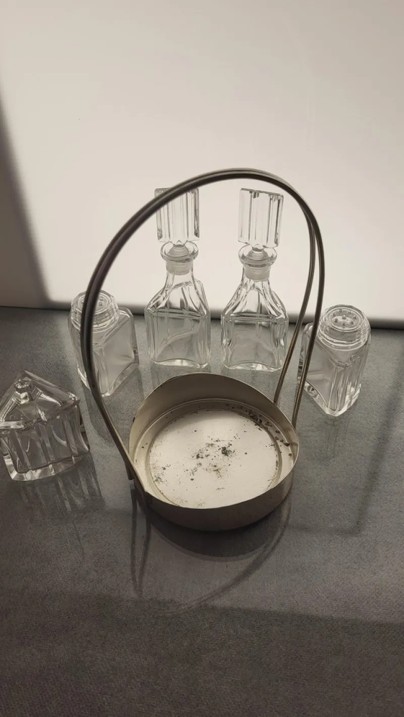 Pamono Art Deco Condiment Server, Set of 6