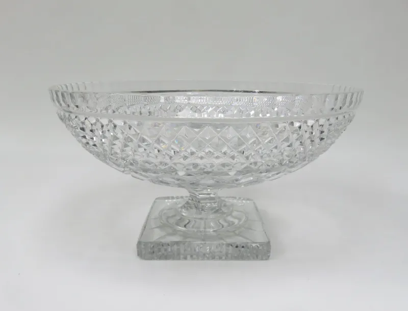 Pamono Art Deco Crystal Glass Fruit Bowl with Feet