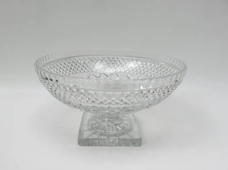 Pamono Art Deco Crystal Glass Fruit Bowl with Feet