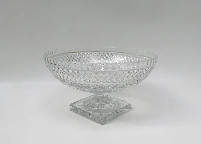 Pamono Art Deco Crystal Glass Fruit Bowl with Feet
