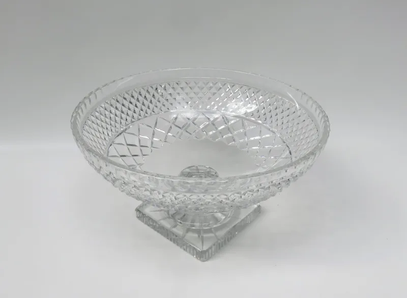 Pamono Art Deco Crystal Glass Fruit Bowl with Feet