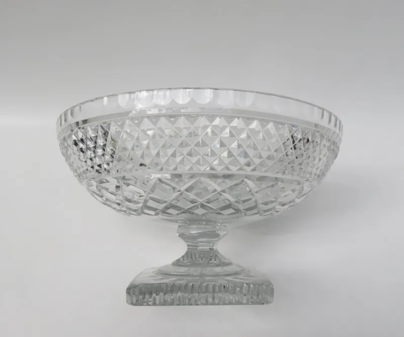 Pamono Art Deco Crystal Glass Fruit Bowl with Feet