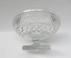 Pamono Art Deco Crystal Glass Fruit Bowl with Feet