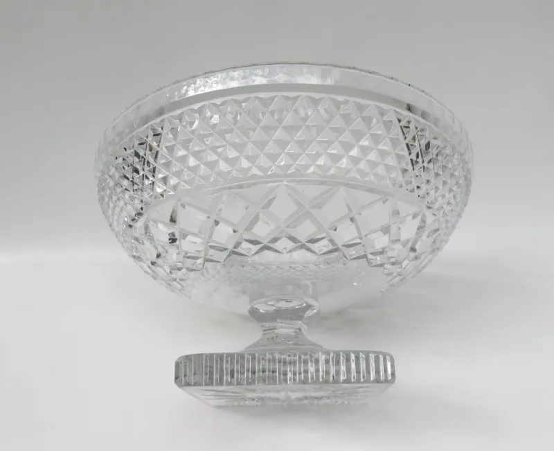 Pamono Art Deco Crystal Glass Fruit Bowl with Feet