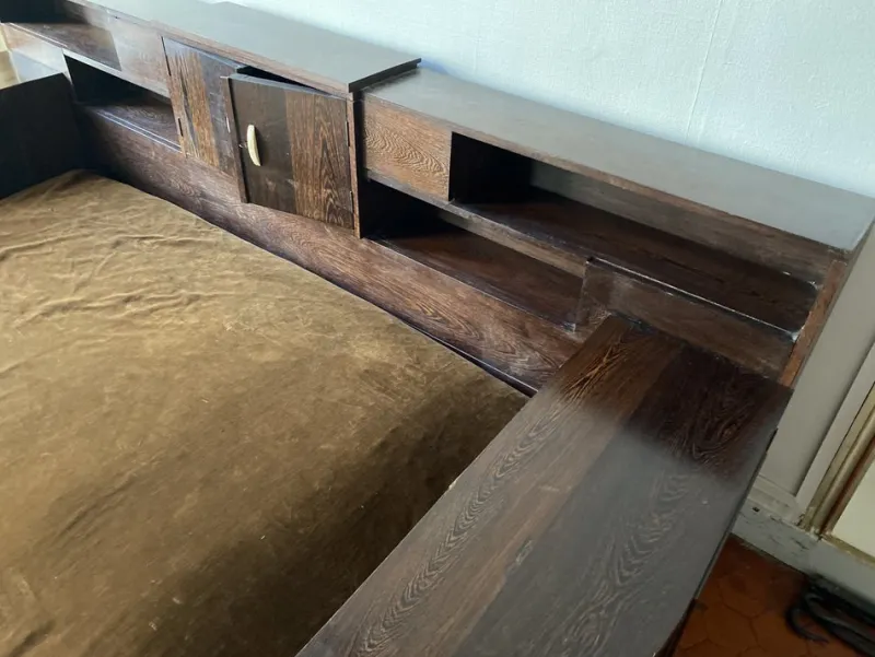 Pamono Art Deco Daybed in Palm Wood, 1930s> Daybeds & Chaises Lounges