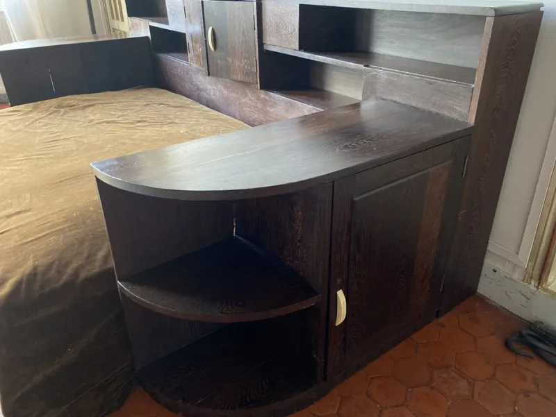 Pamono Art Deco Daybed in Palm Wood, 1930s> Daybeds & Chaises Lounges