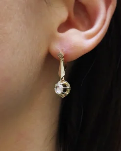 Pamono Art Deco Diamond Earrings, Set of 2><noscript><img width=