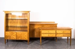 Hot Pamono Art Deco Dining Table and Chairs by Bruno Poul for Veb Werkstätten, 1935s, Set of 10