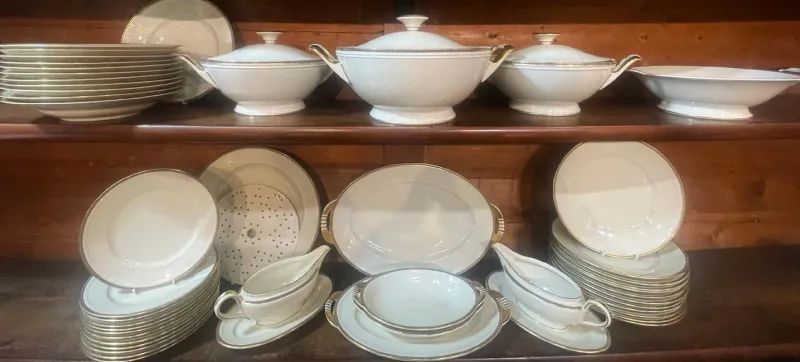 Pamono Art Deco Dinner Service by Sorau Carstens, 1920> Dinner Plates & Bowls