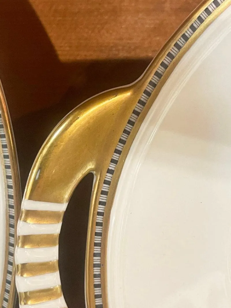 Pamono Art Deco Dinner Service by Sorau Carstens, 1920> Dinner Plates & Bowls