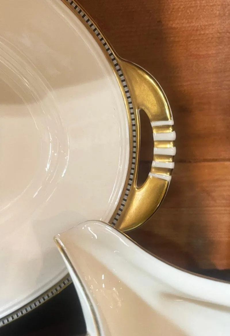 Pamono Art Deco Dinner Service by Sorau Carstens, 1920> Dinner Plates & Bowls