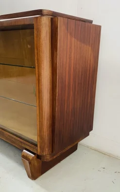 Sale Pamono Art Deco Display Case in Mahogany and Veneer