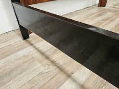 Outlet Pamono Art Deco Double Bed in Mahogany Burl with Ebonized Profiles, 1930s