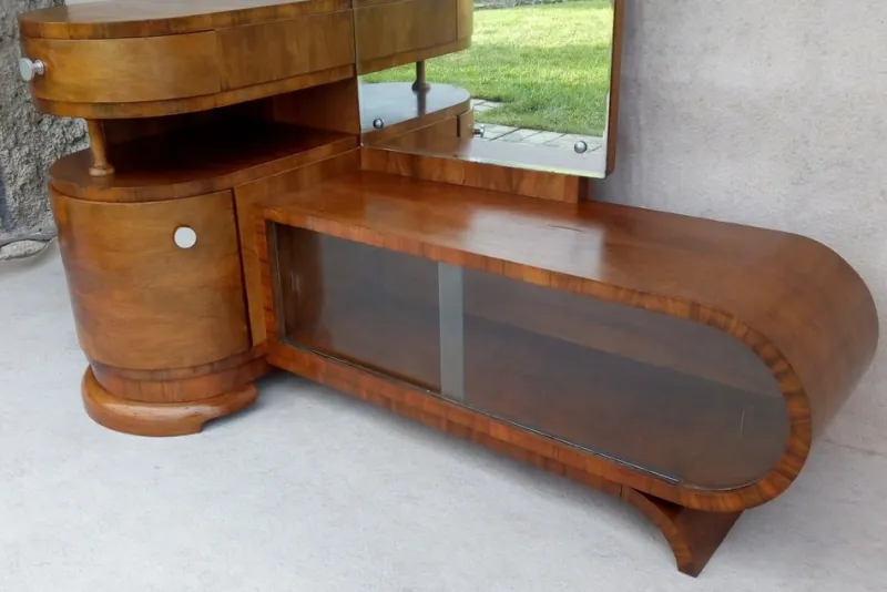 Pamono Art Deco Dressing Table attributed to Thonet, 1939> Dressing Tables