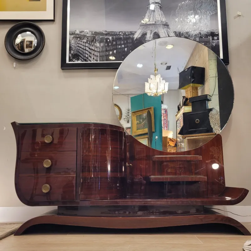 Online Pamono Art Deco Dressing Table in Mahogany, France, 1930s