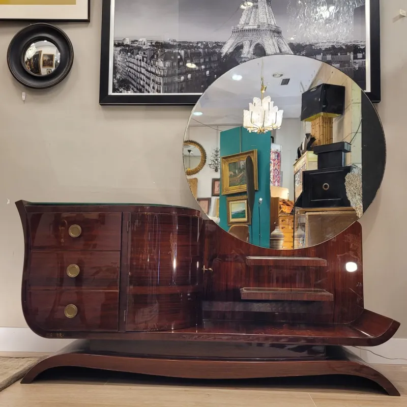 Online Pamono Art Deco Dressing Table in Mahogany, France, 1930s