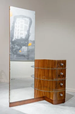 Pamono Art Deco Dressing Table in Zebrawood, 1925> Dressing Tables