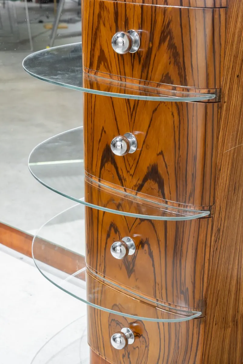 Pamono Art Deco Dressing Table in Zebrawood, 1925> Dressing Tables